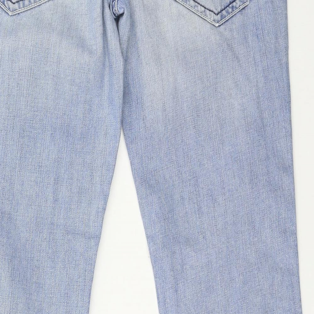River Island Womens Blue  Denim Straight Jeans Size 14 L29 in