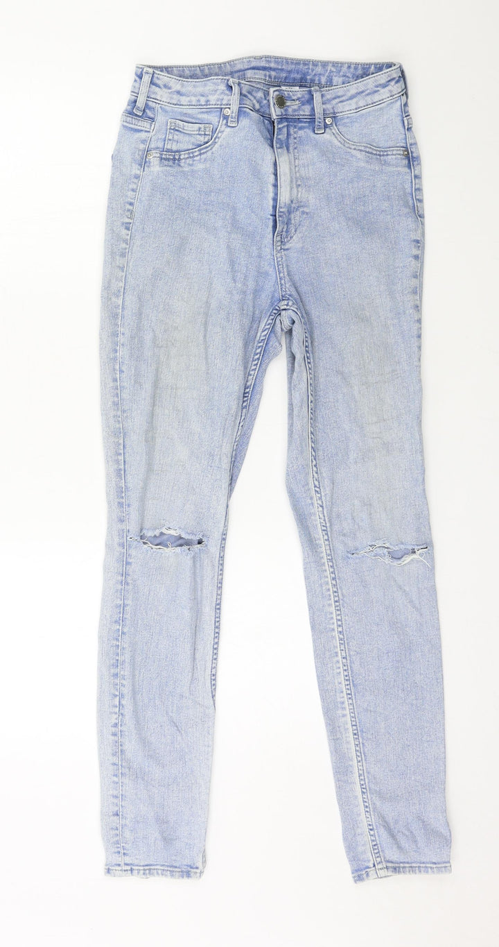 H&M Womens Blue  Denim Skinny Jeans Size 8 L27 in