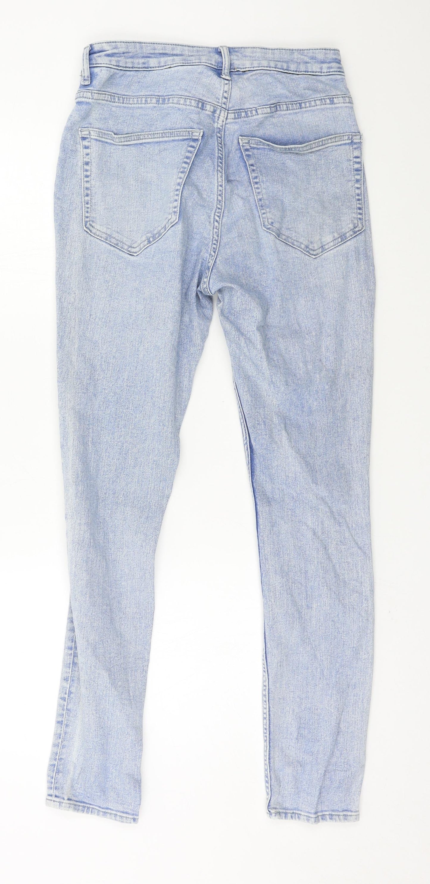 H&M Womens Blue  Denim Skinny Jeans Size 8 L27 in