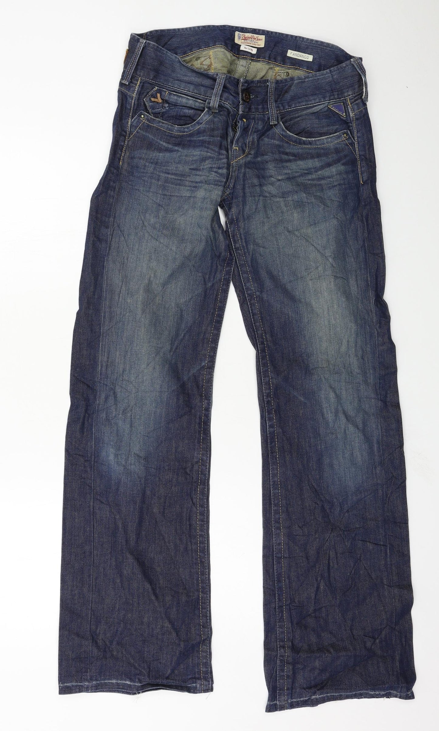 Replay Mens Blue  Denim Bootcut Jeans Size 27 in L32 in