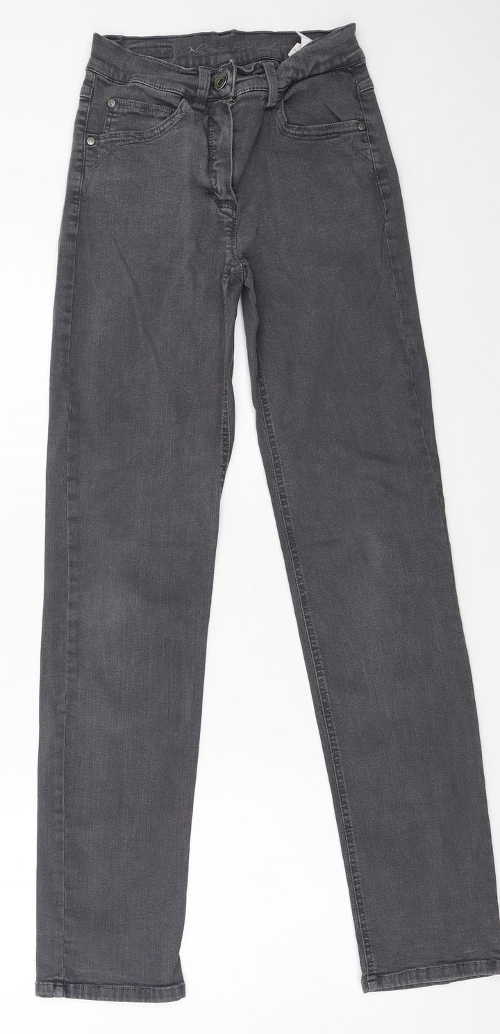 Preworn Womens Grey Denim Skinny Jeans Size 8 L30 in