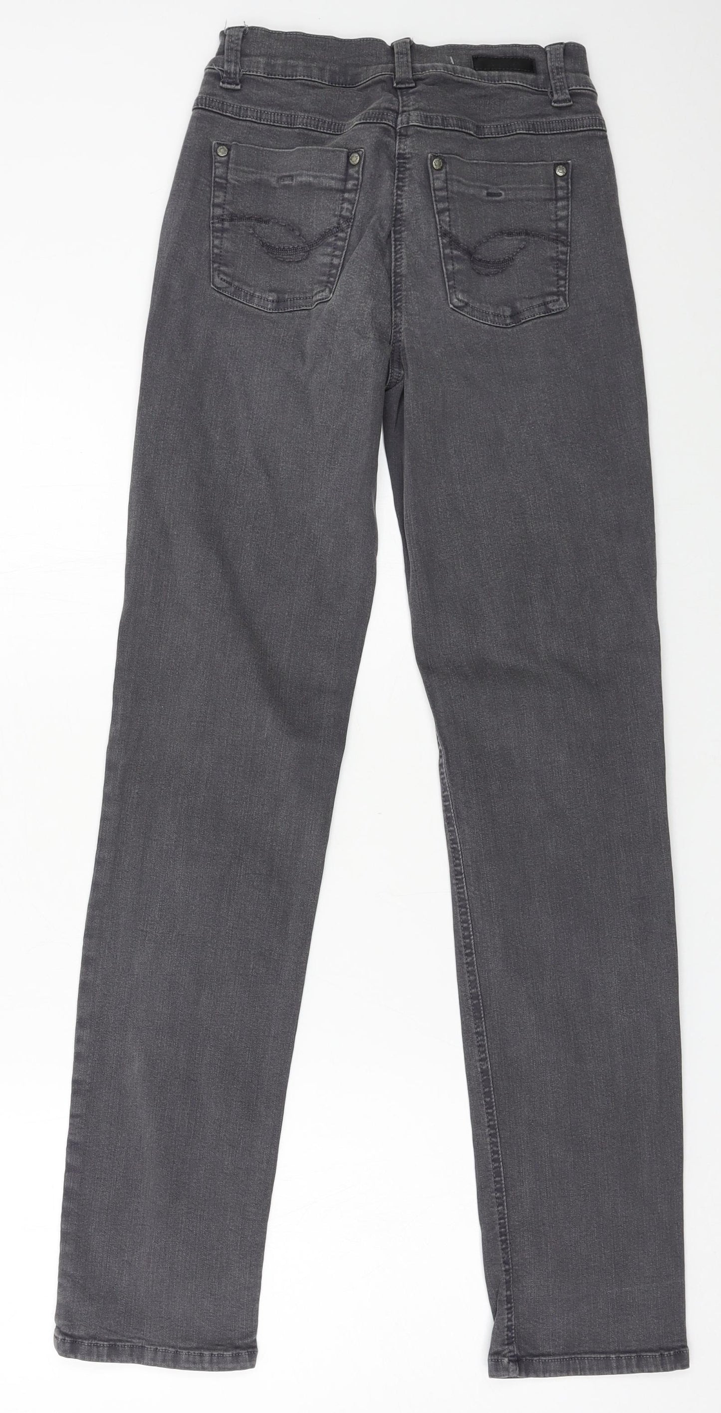 Preworn Womens Grey  Denim Skinny Jeans Size 8 L30 in
