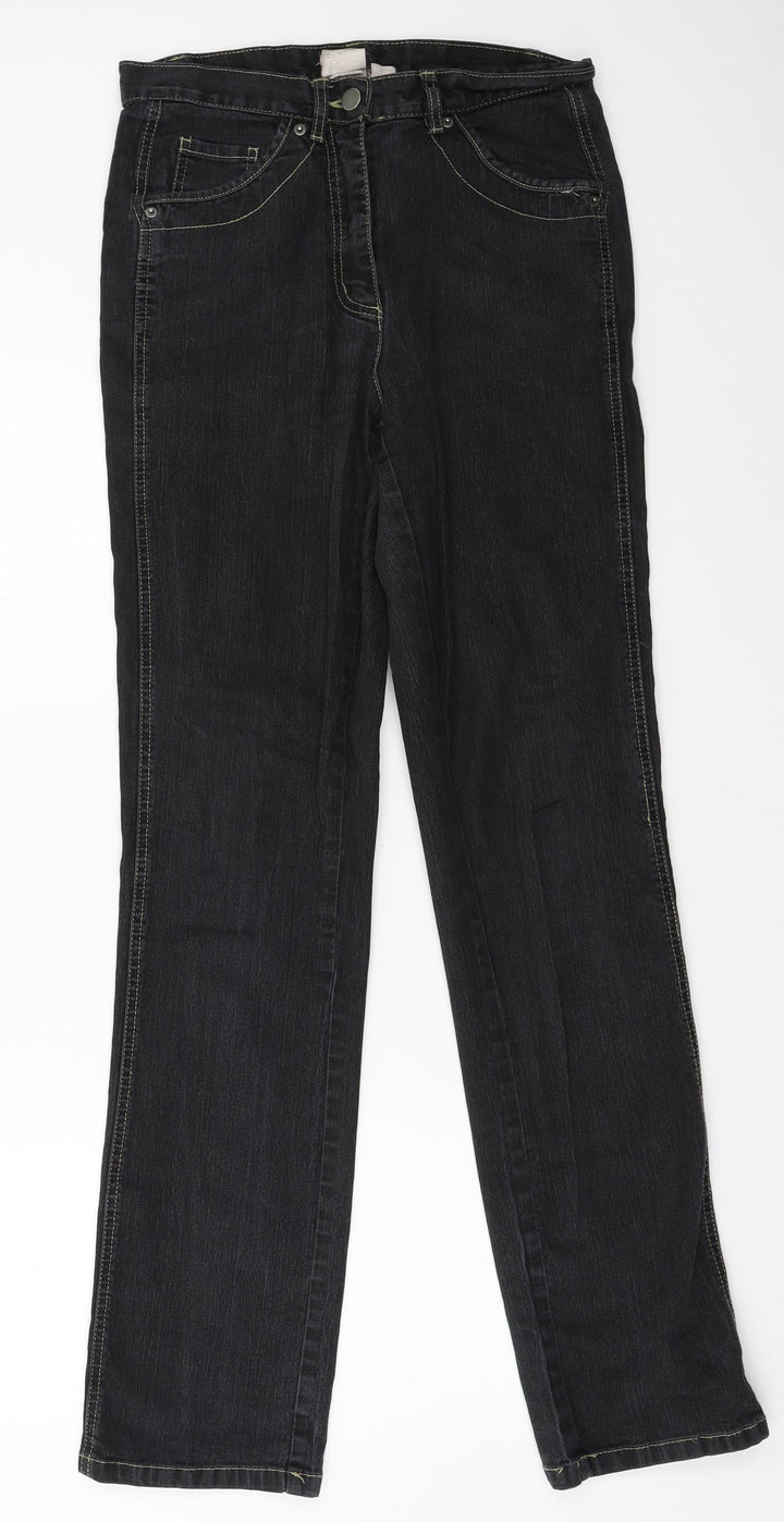 Preworn Womens Grey Denim Straight Jeans Size 30 in L31 in