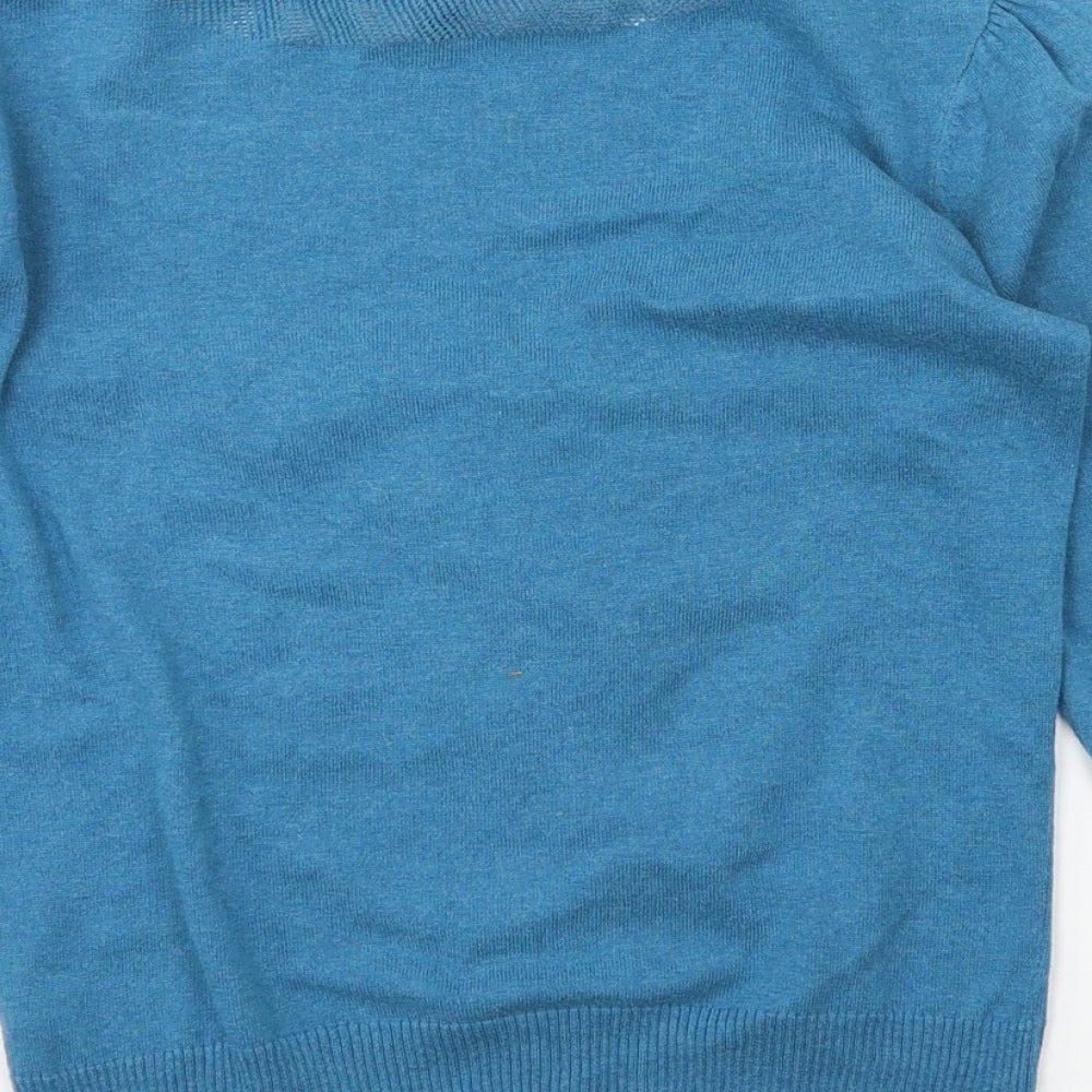 Fat Face Womens Blue  Knit Cardigan Jumper Size 8