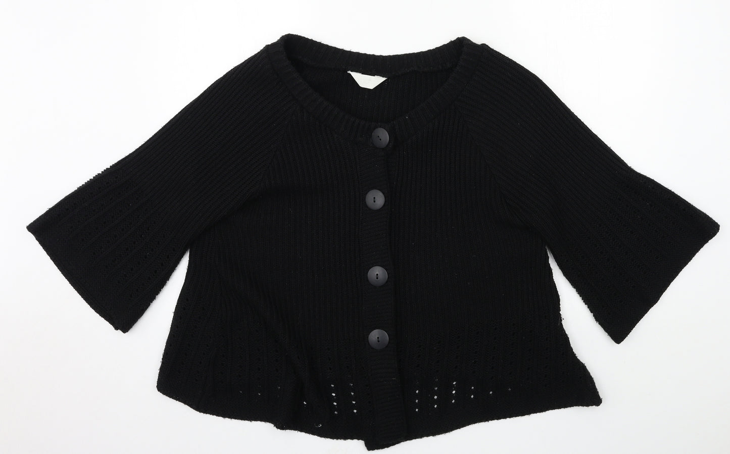 Yours Womens Black  Knit Cardigan Jumper Size 24