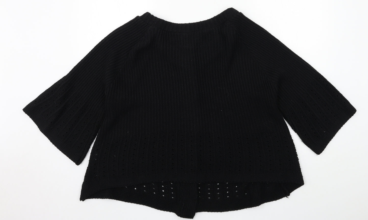 Yours Womens Black  Knit Cardigan Jumper Size 24