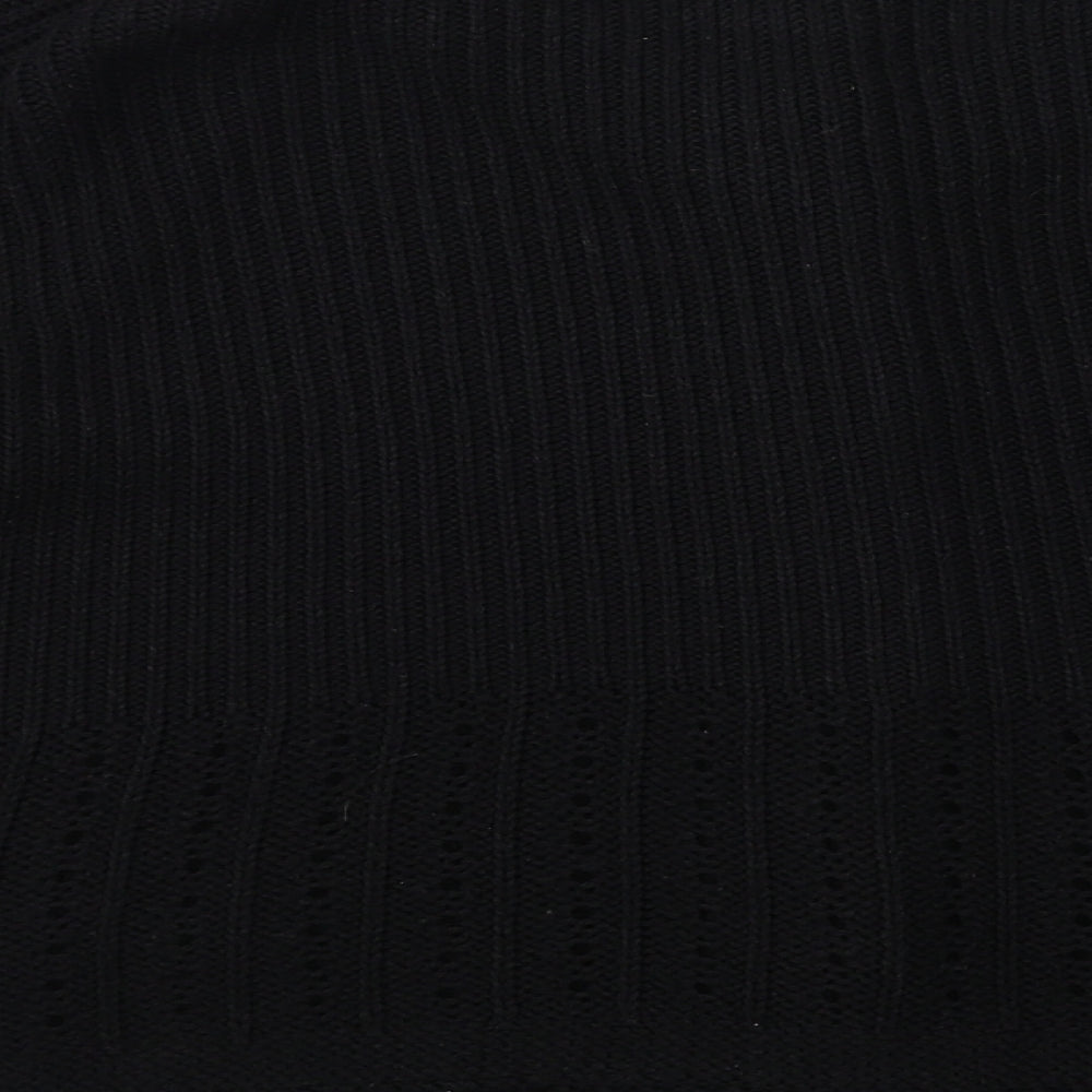 Yours Womens Black  Knit Cardigan Jumper Size 24
