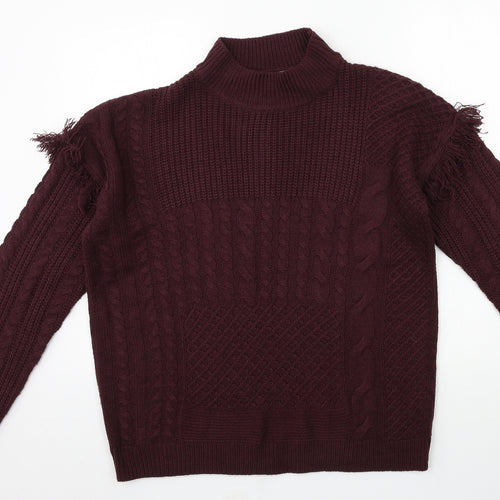 Select Womens Purple  Knit Pullover Jumper Size 14
