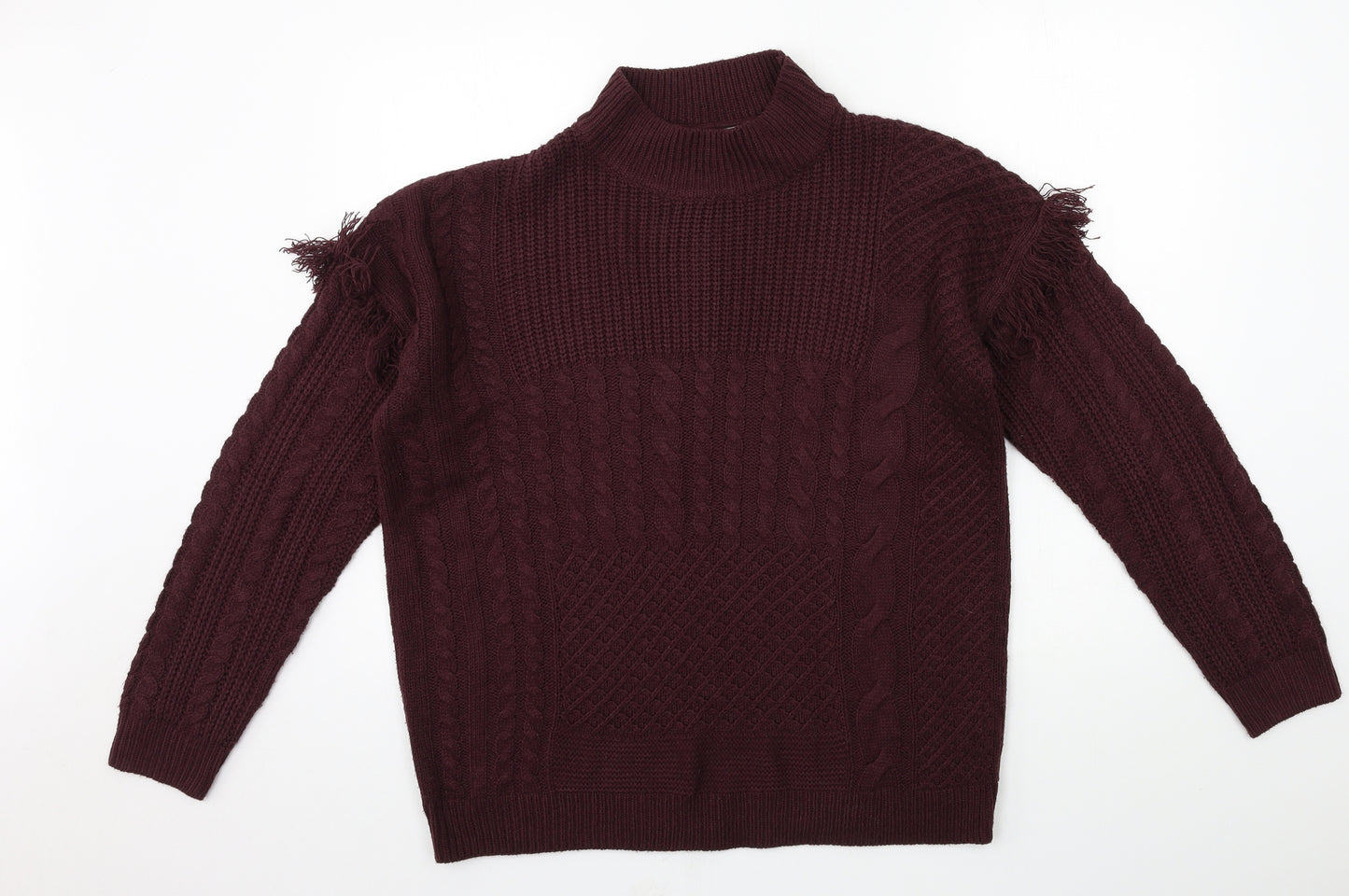 Select Womens Purple  Knit Pullover Jumper Size 14