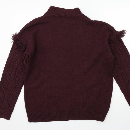 Select Womens Purple  Knit Pullover Jumper Size 14