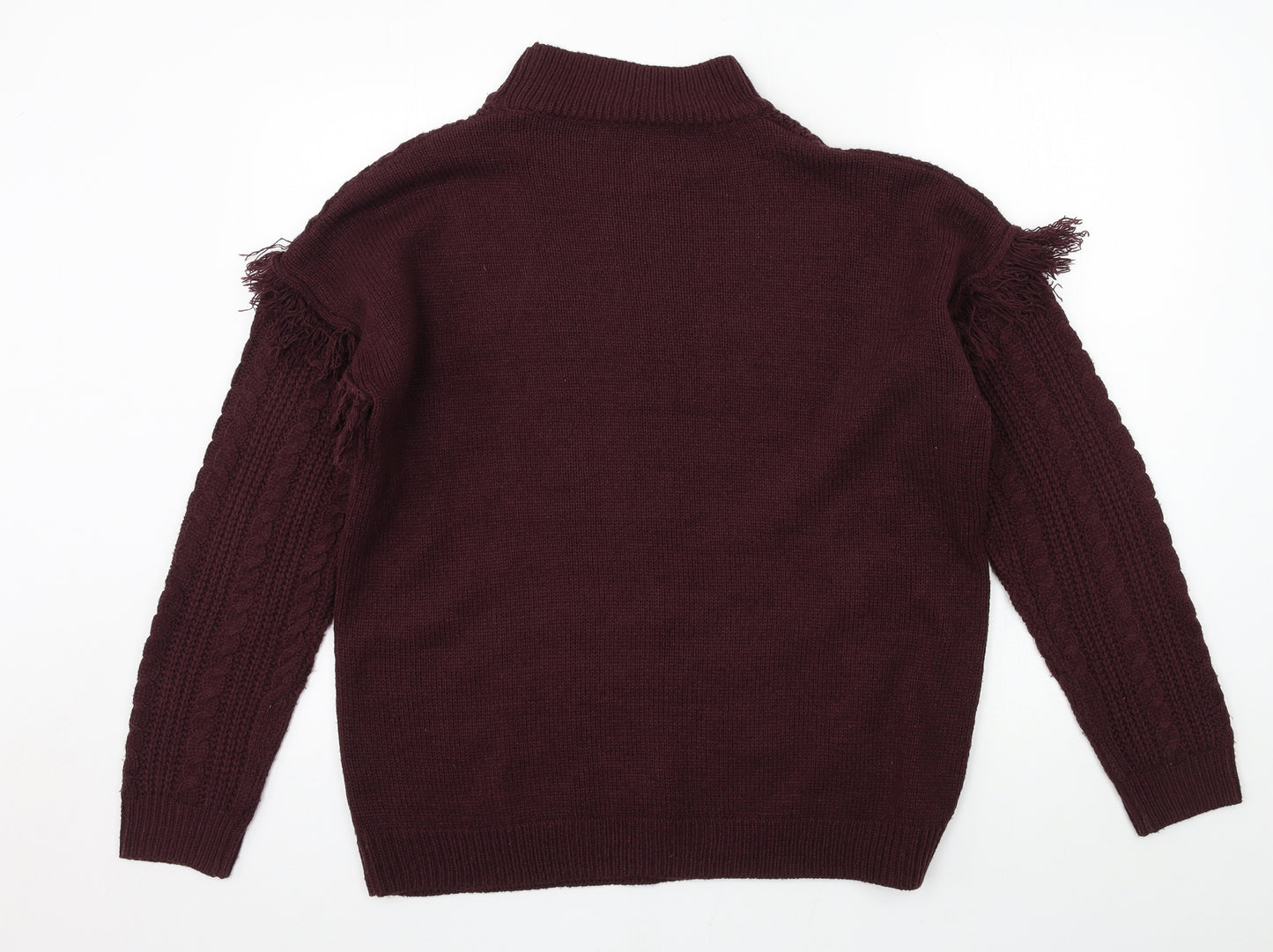 Select Womens Purple  Knit Pullover Jumper Size 14