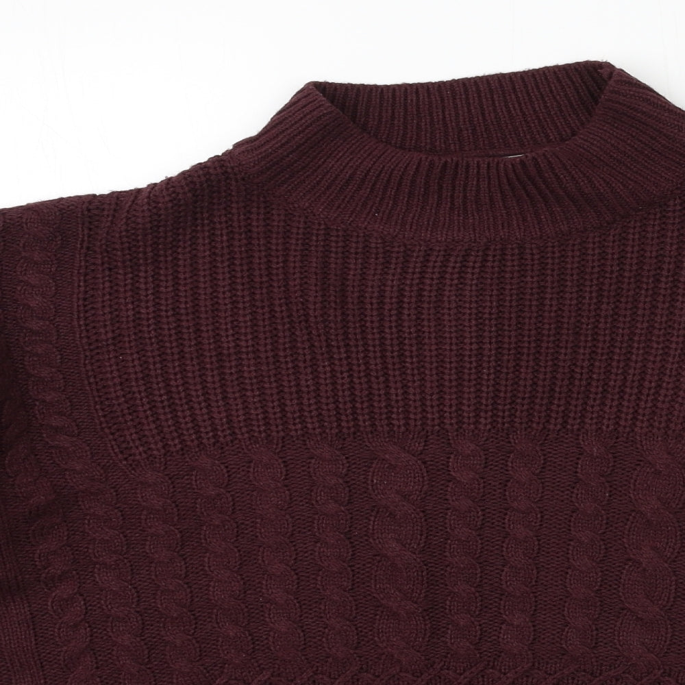 Select Womens Purple  Knit Pullover Jumper Size 14