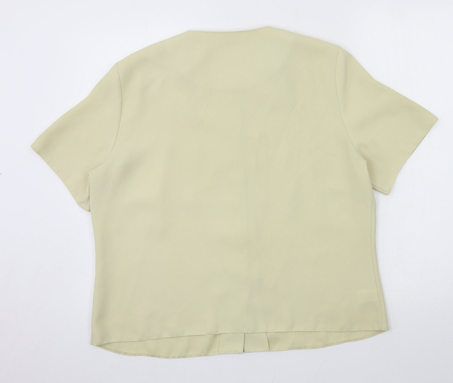 Roberta Celli Womens Beige   Basic Blouse Size 18