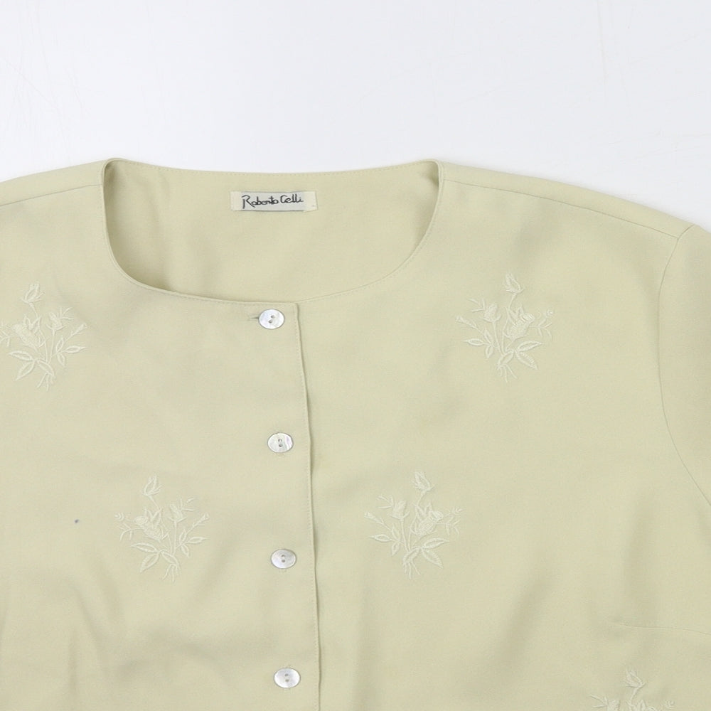 Roberta Celli Womens Beige   Basic Blouse Size 18