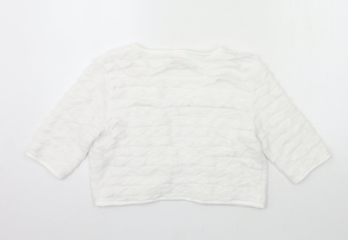 Per Una Womens White  Knit Cardigan Jumper Size 10
