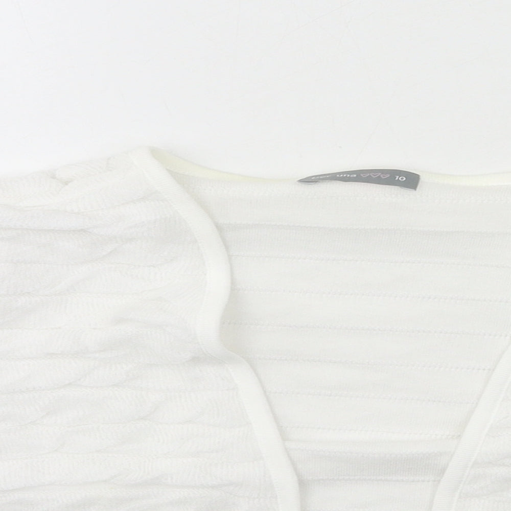 Per Una Womens White  Knit Cardigan Jumper Size 10