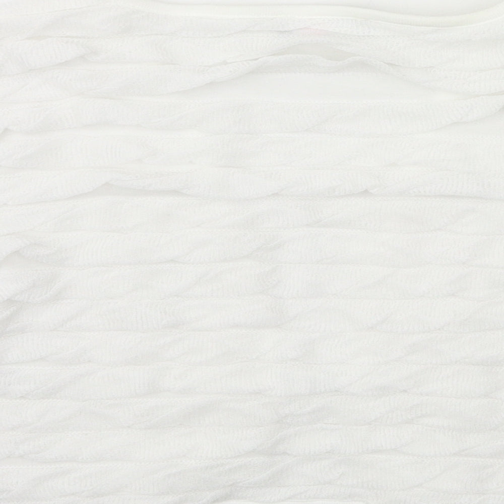 Per Una Womens White  Knit Cardigan Jumper Size 10