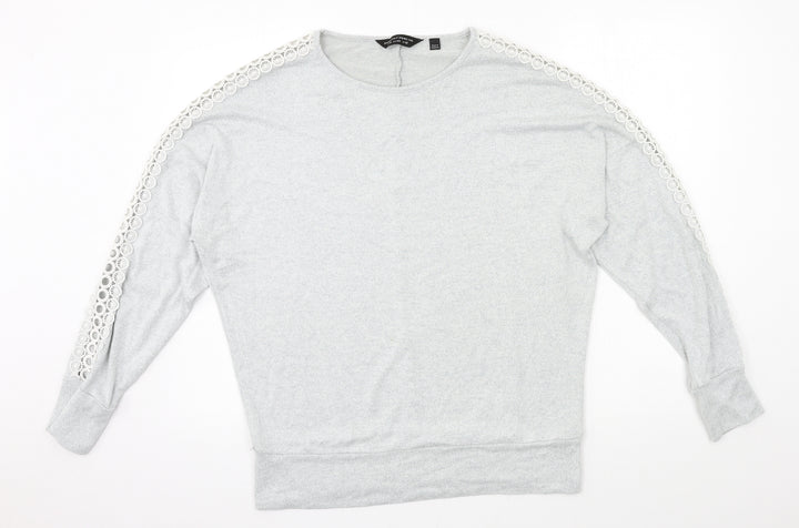 Dorothy Perkins Womens Grey Knit Pullover Jumper Size 12