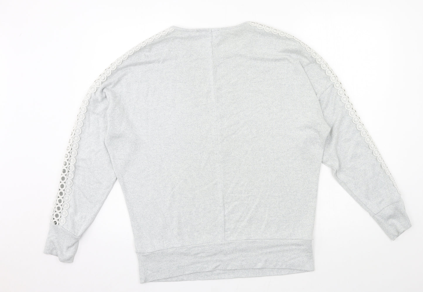 Dorothy Perkins Womens Grey  Knit Pullover Jumper Size 12