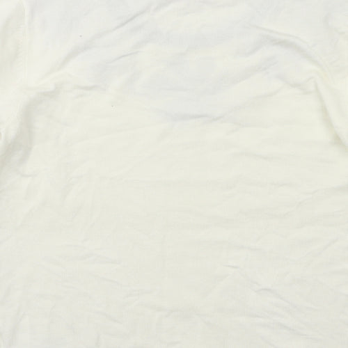 Anna Rose Womens White  Knit Pullover Jumper Size S