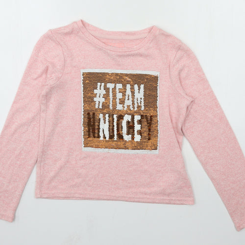 Primark Girls Pink  Jersey Basic T-Shirt Size 10-11 Years  - Team Nice