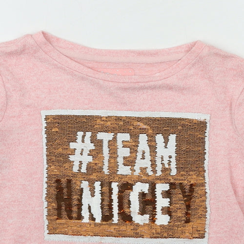 Primark Girls Pink  Jersey Basic T-Shirt Size 10-11 Years  - Team Nice