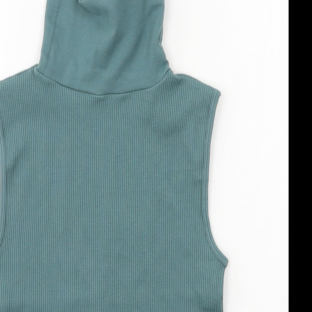PRETTYLITTLETHING Womens Blue  Jersey Basic T-Shirt Size L