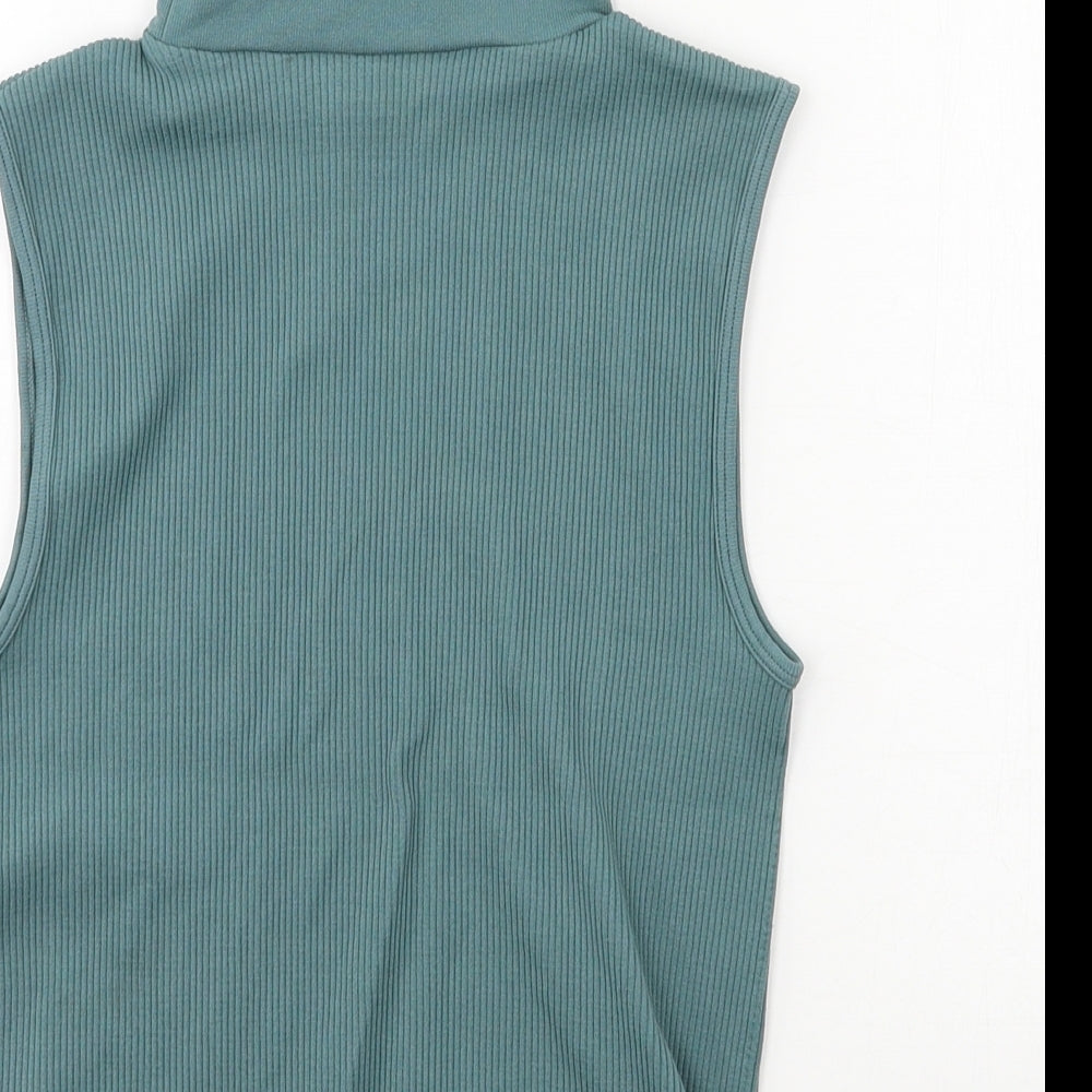 PRETTYLITTLETHING Womens Blue  Jersey Basic T-Shirt Size L