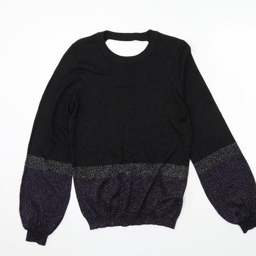 George Womens Black  Knit Pullover Jumper Size 8