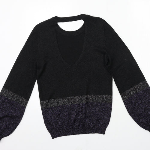 George Womens Black  Knit Pullover Jumper Size 8