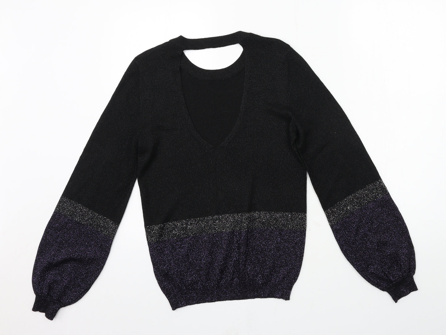 George Womens Black  Knit Pullover Jumper Size 8