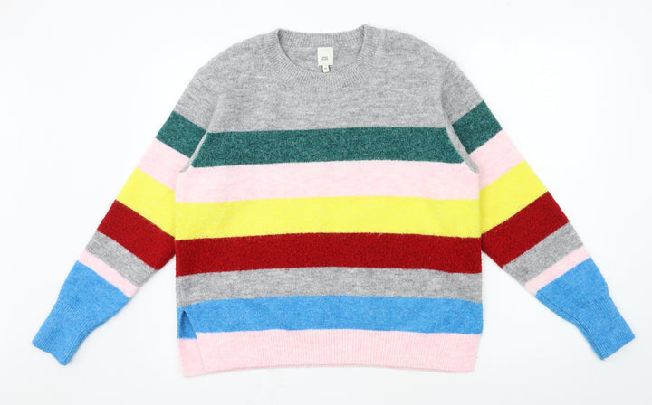 River Island Womens Multicoloured Striped Knit Pullover Jumper Size XS