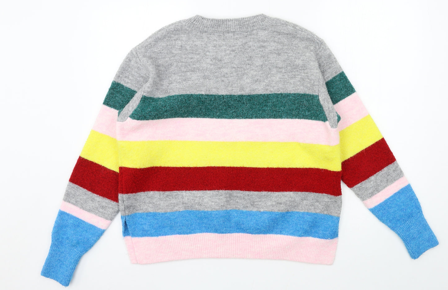 River Island Womens Multicoloured Striped Knit Pullover Jumper Size XS