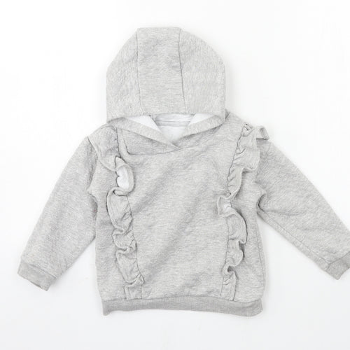 Matalan Boys Grey  Jersey Pullover Hoodie Size 2-3 Years