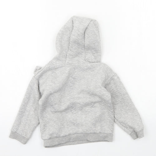 Matalan Boys Grey  Jersey Pullover Hoodie Size 2-3 Years