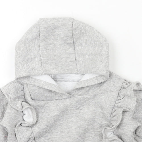 Matalan Boys Grey  Jersey Pullover Hoodie Size 2-3 Years