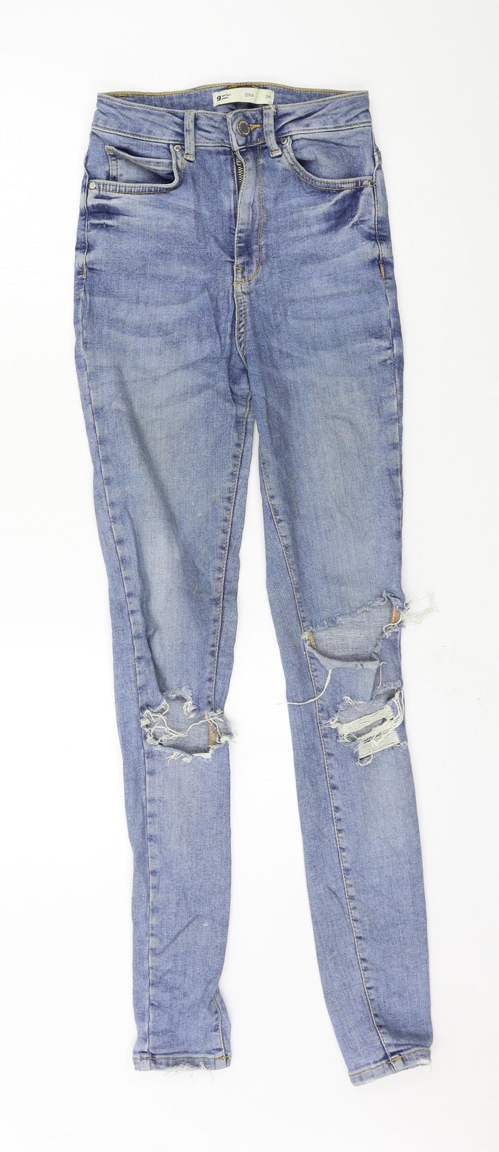 Gina Womens Blue Denim Skinny Jeans Size 6 L29 in