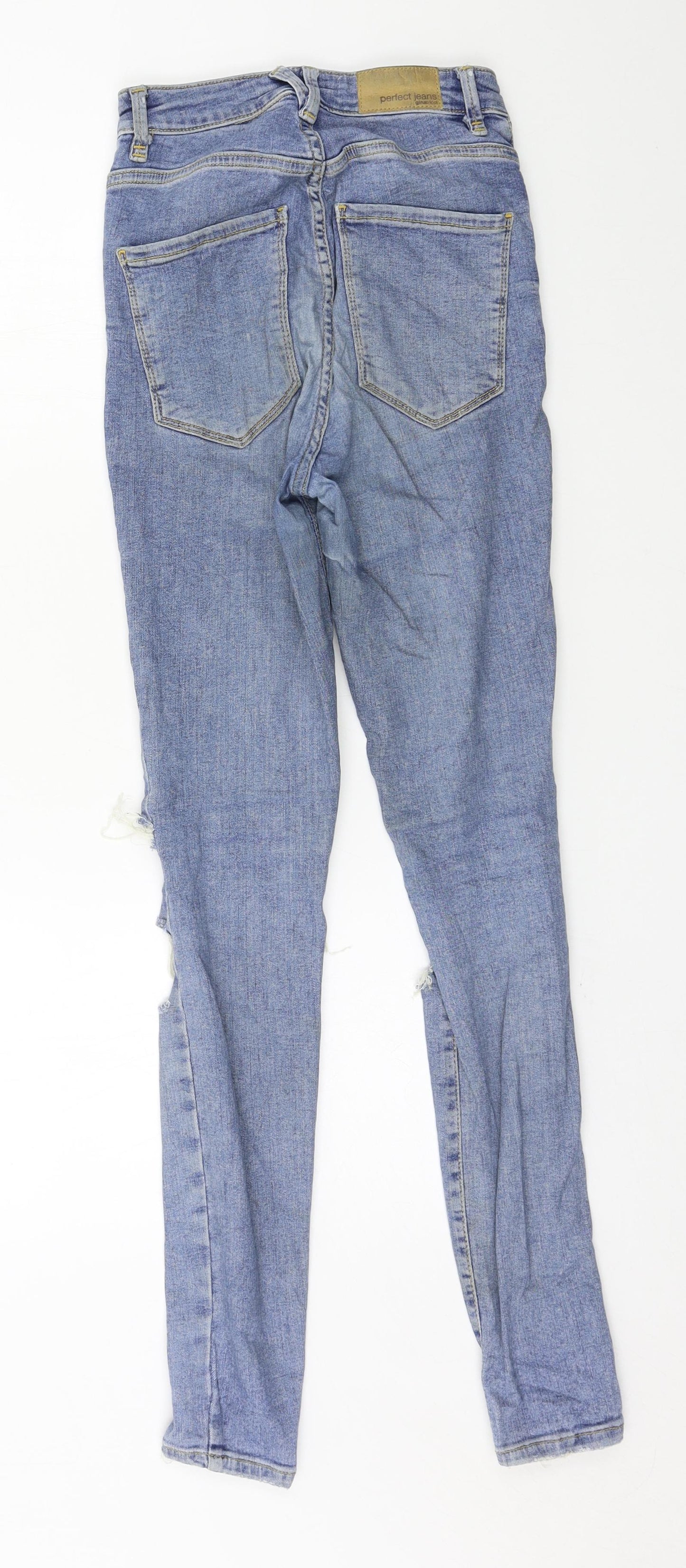 Gina Womens Blue  Denim Skinny Jeans Size 6 L29 in