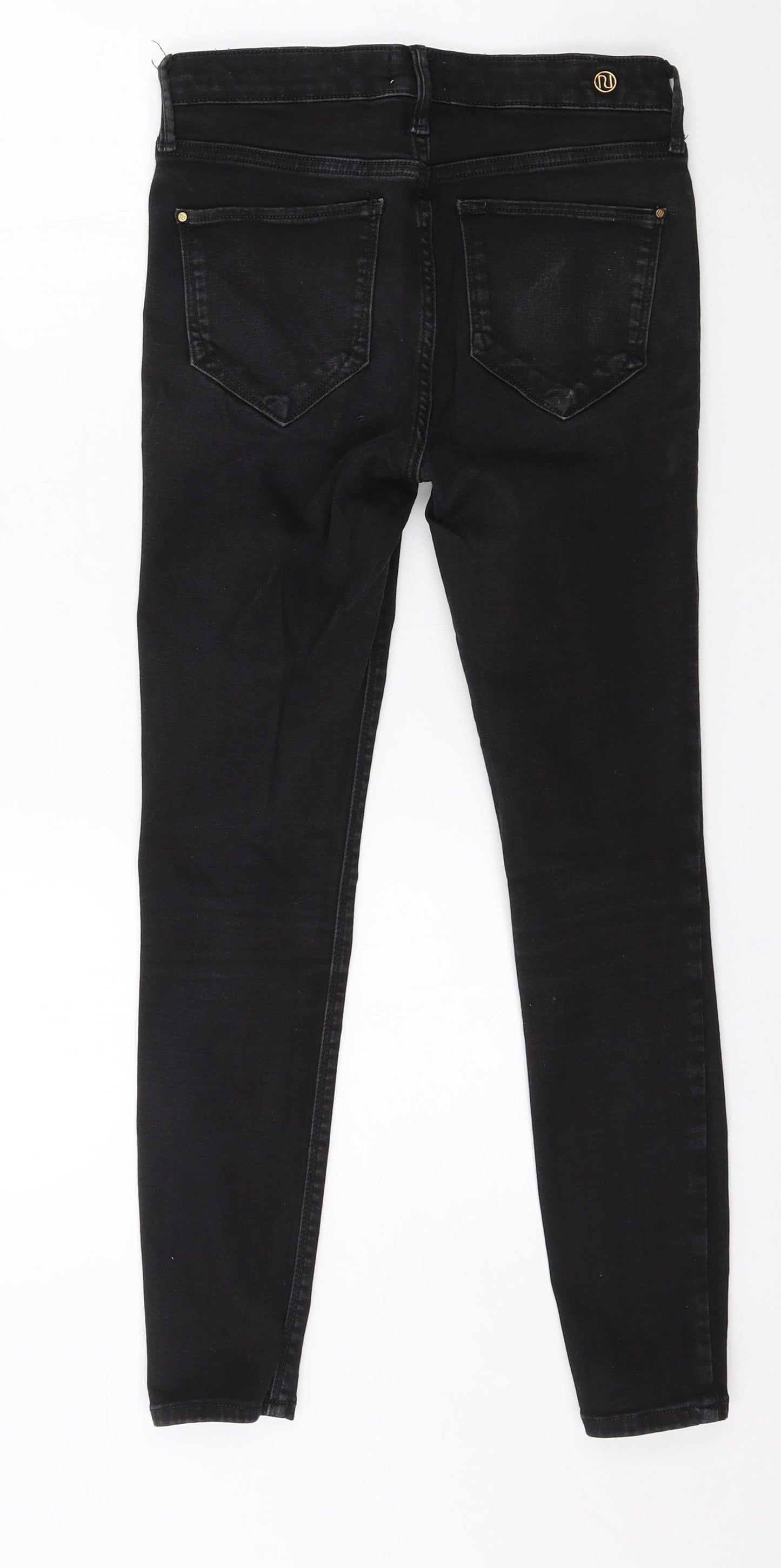 River Island Womens Black  Denim Skinny Jeans Size 10 L25 in