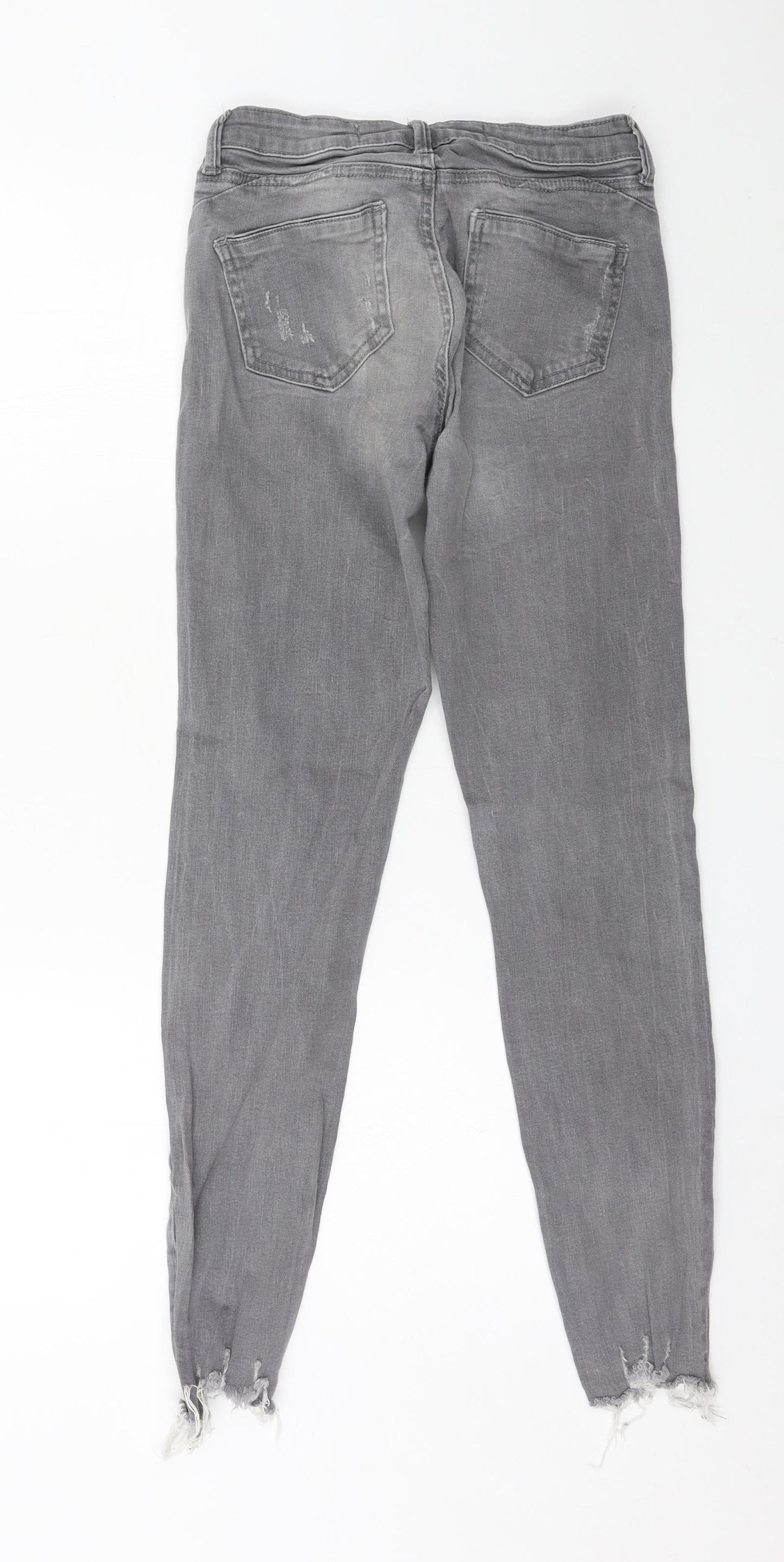 Denim & Co. Womens Grey  Denim Skinny Jeans Size 8 L26 in