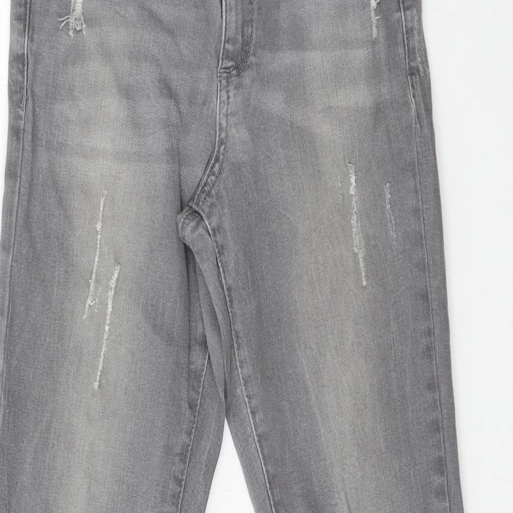 Denim & Co. Womens Grey  Denim Skinny Jeans Size 8 L26 in