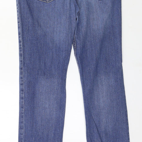 Marks and Spencer Womens Blue  Denim Straight Jeans Size 10 L30 in