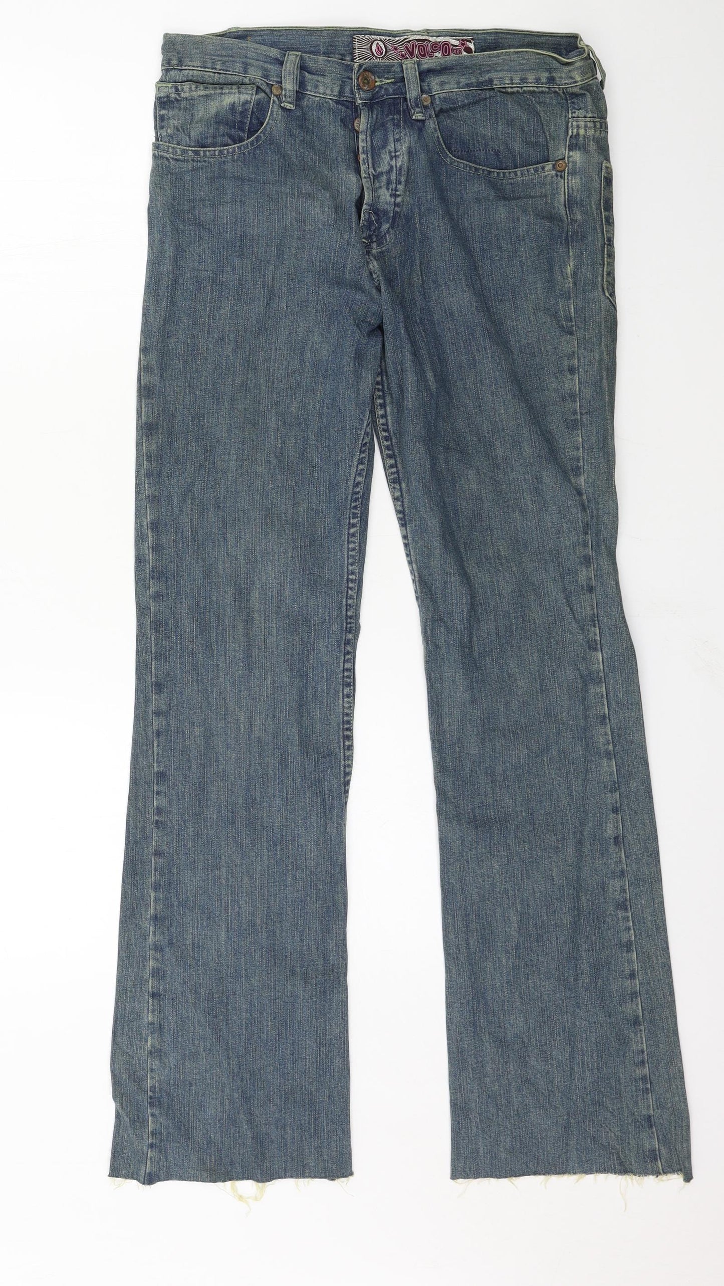 Volcom Mens Blue  Denim Bootcut Jeans Size 26 in L30 in