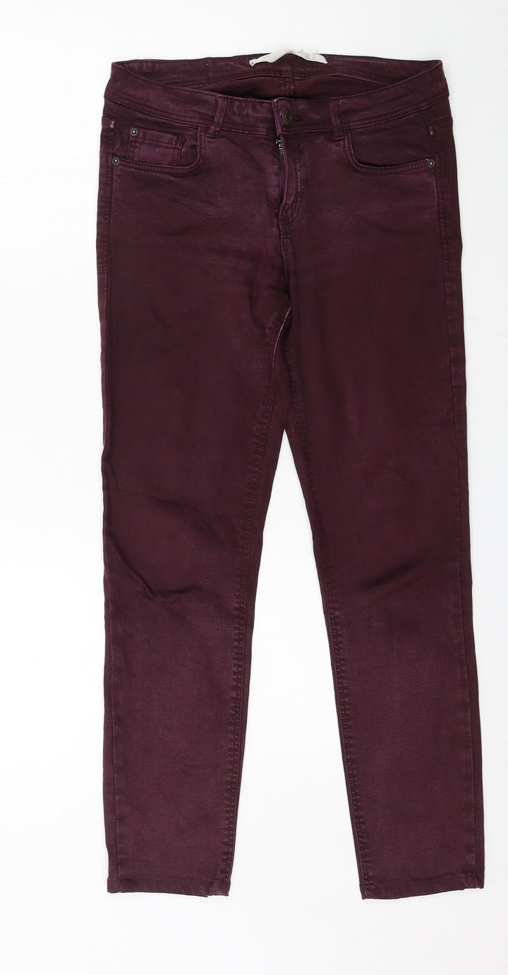 Zara Womens Purple Denim Skinny Jeans Size 30 in L25 in