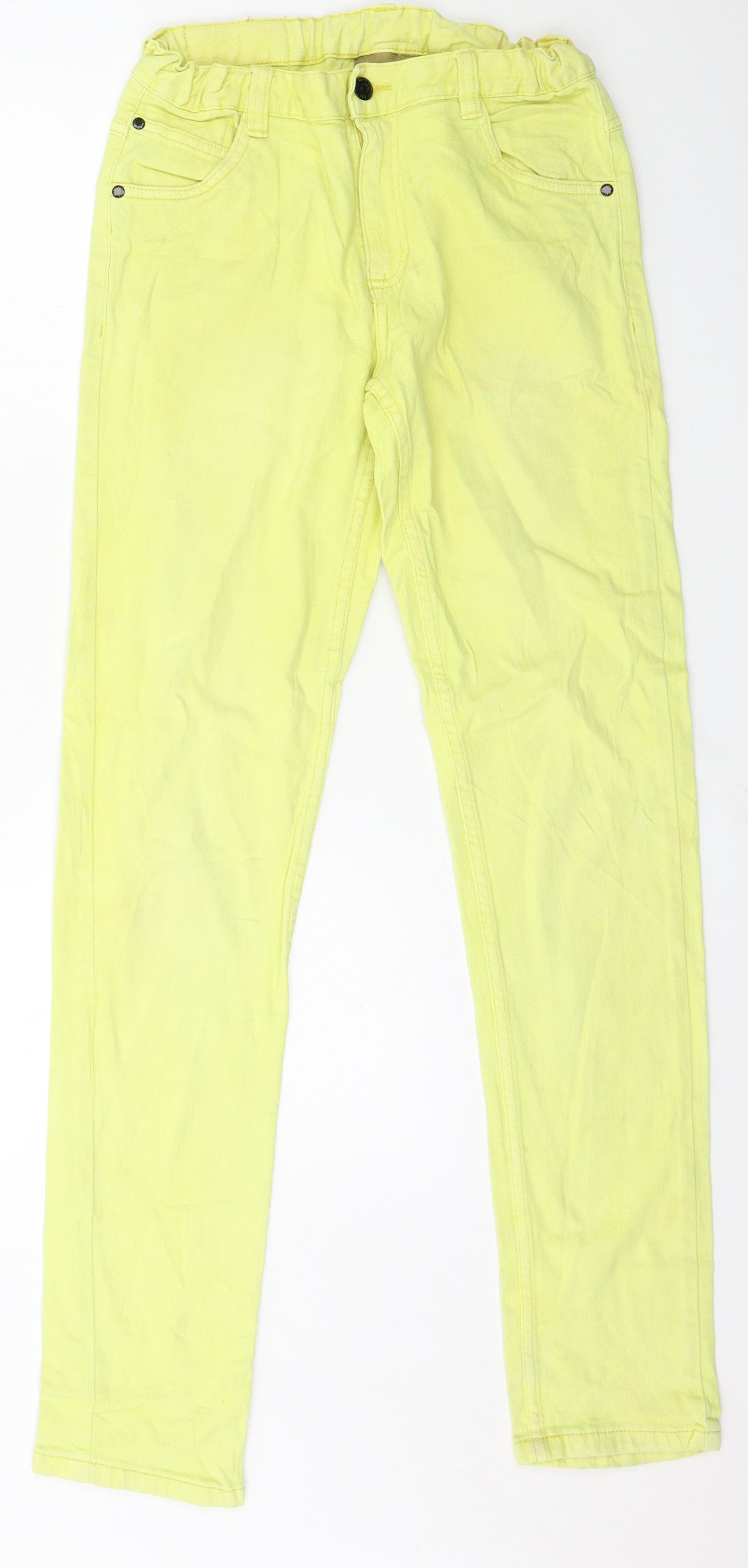 Cool Club Denim Girls Yellow  Damask Skinny Jeans Size 16 Years
