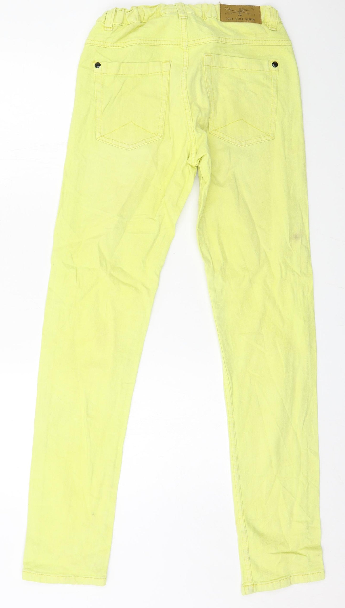 Cool Club Denim Girls Yellow  Damask Skinny Jeans Size 16 Years