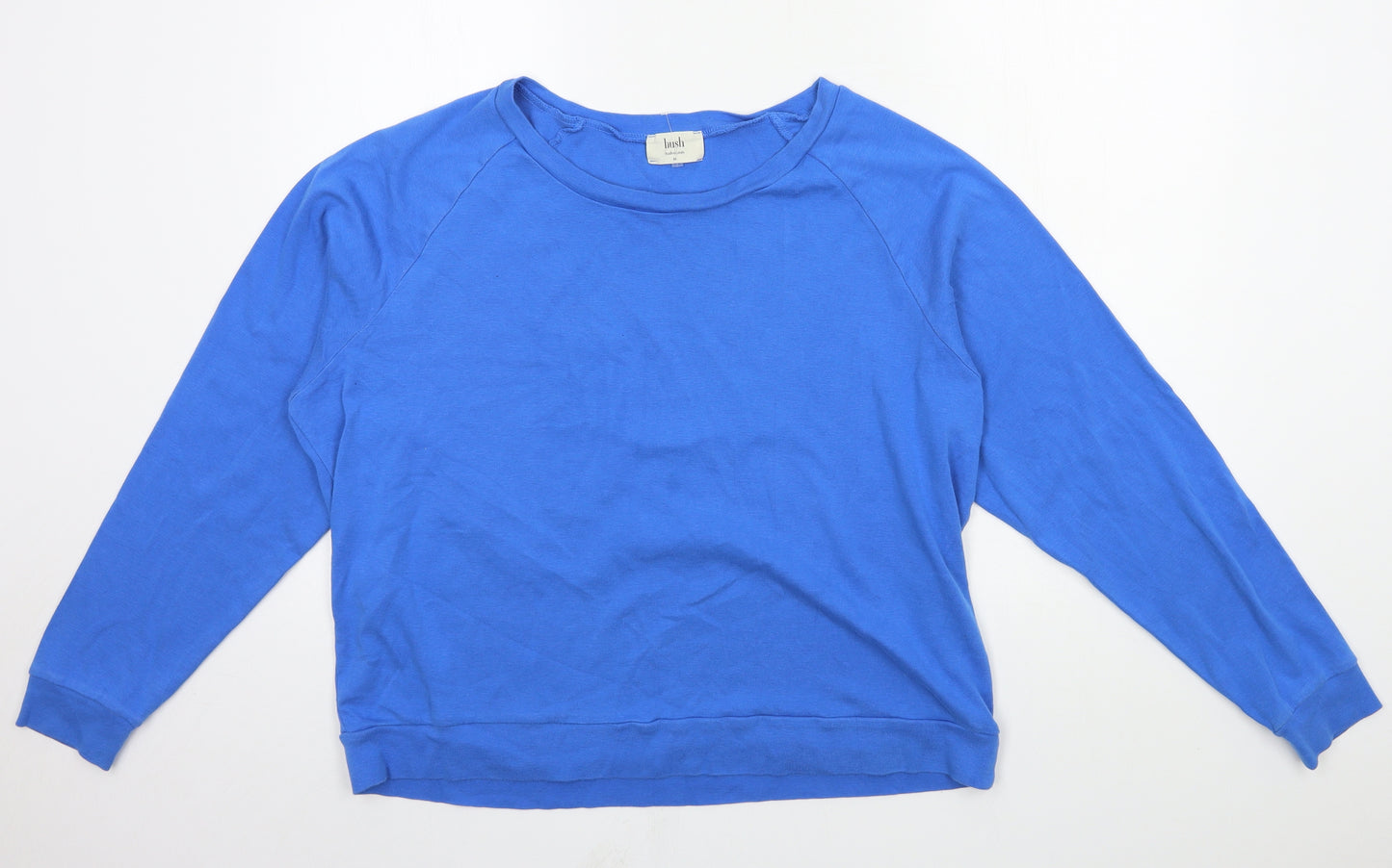 Hush Womens Blue  Jersey Pullover Sweatshirt Size XL