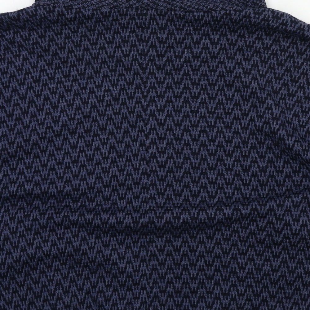 Made in Italy Womens Blue Check Knit Pullover Jumper Size L