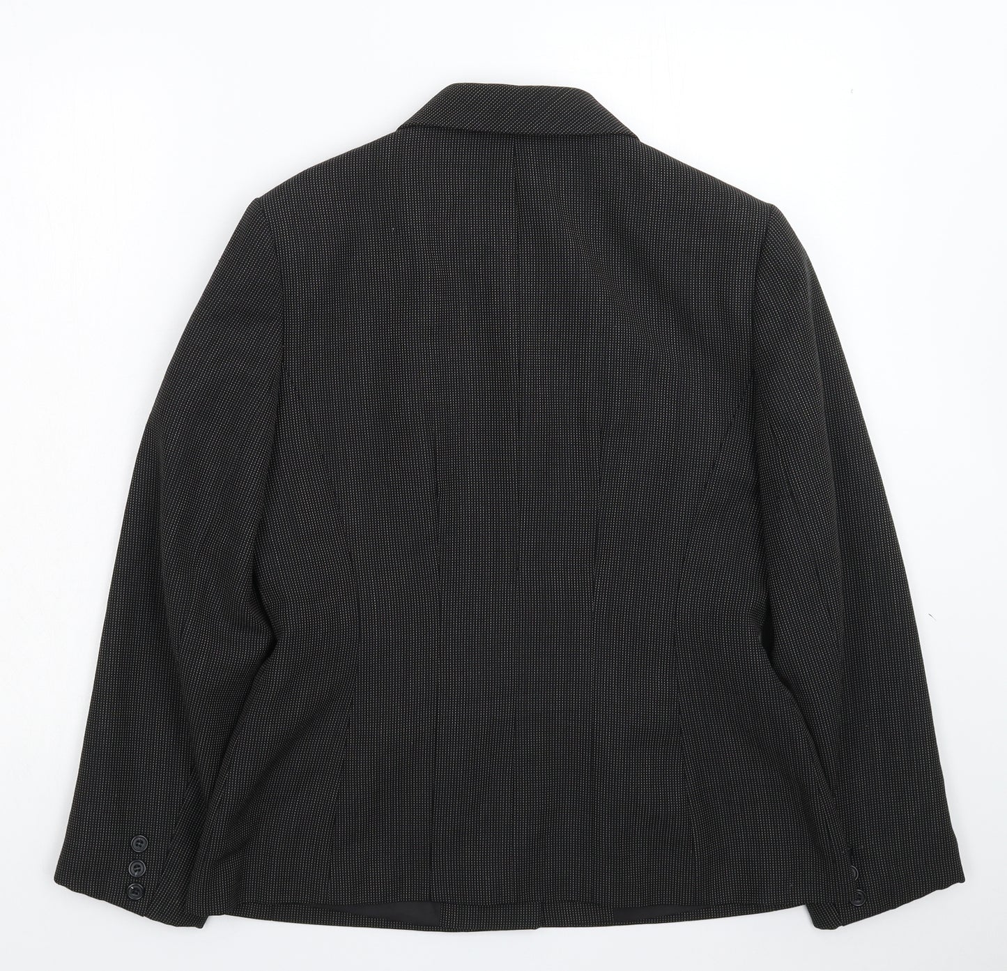 NEXT Womens Black Striped  Jacket Suit Jacket Size 12