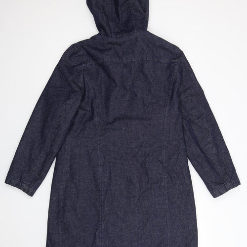 Red Herring Womens Blue  Denim Pea Coat Coat Size 14